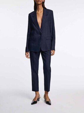 NEW DOROTHEE SCHUMACHER Pinstripe Jacket Blue Size 2